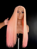 Baby pink closure wig