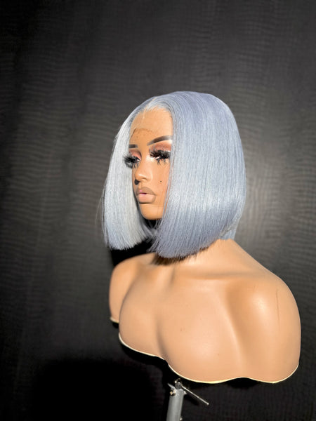 Silver grey bob