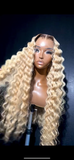 Closure wig ash blonde dark roots